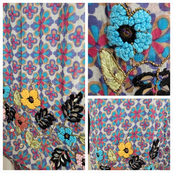 Embroidered Summer Scarf - Picture 5 of 9